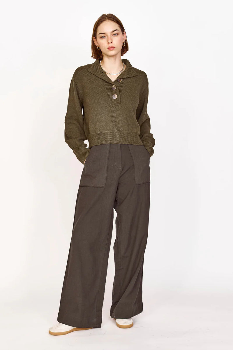 Mirth Tivot Pant in Black Olive