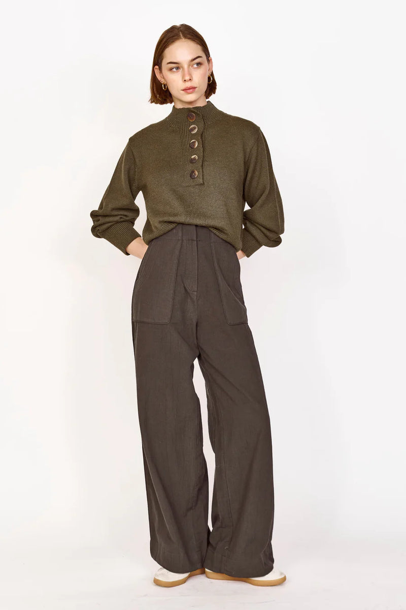 Mirth Tivot Pant in Black Olive