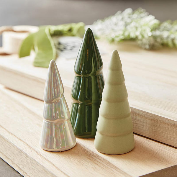 Creative Brands CeramicTreeSet-Green/Setof3