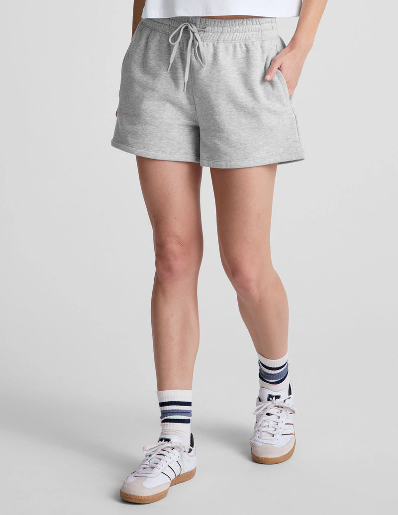 Beyond Yoga Luxefleece 3.5" Sweat Short Light Heather Gray