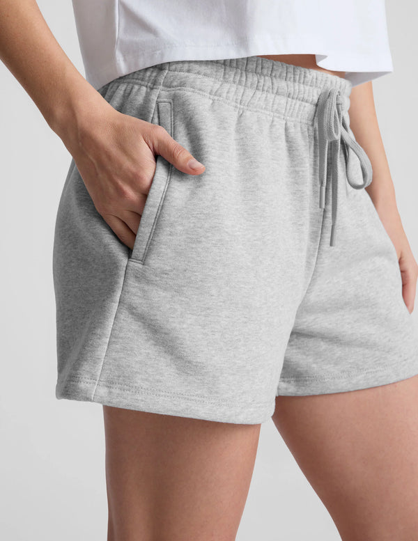 Beyond Yoga Luxefleece 3.5" Sweat Short Light Heather Gray