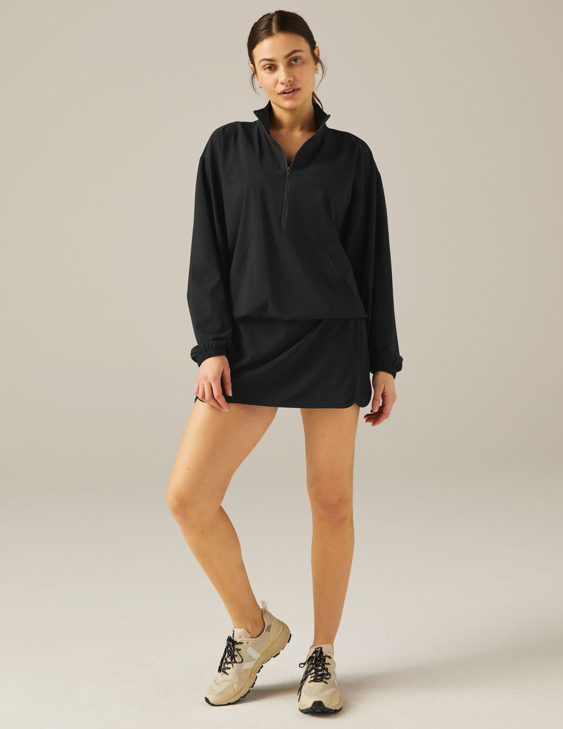 Beyond Yoga  In Stride Half Zip Pullover True Black