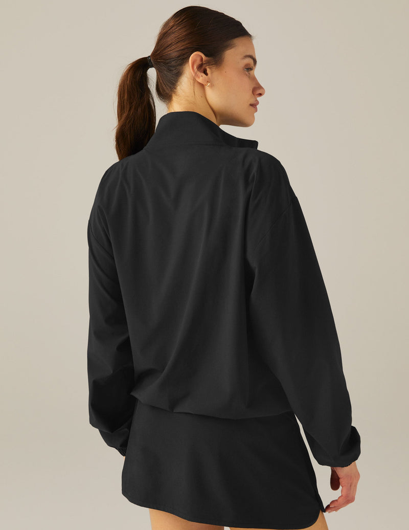 Beyond Yoga  In Stride Half Zip Pullover True Black