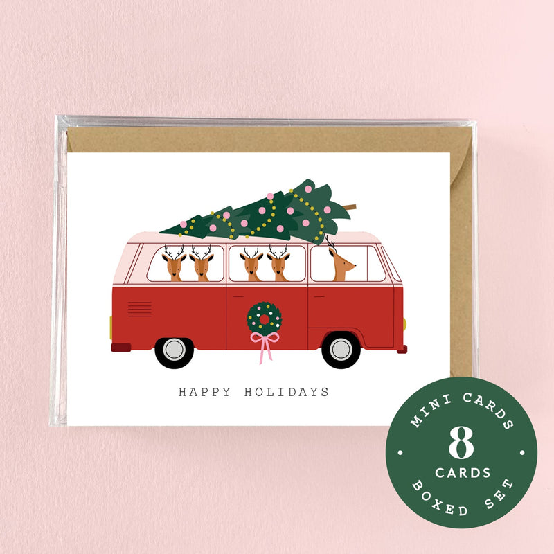 Spaghetti & Meatballs Happy Holidays Van Mini Boxed Set - 8 Cards