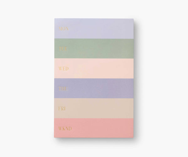 Rifle Paper Co. Muted Color Block Weekly Memo Notepad