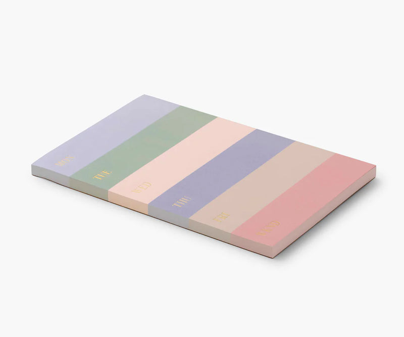 Rifle Paper Co. Muted Color Block Weekly Memo Notepad