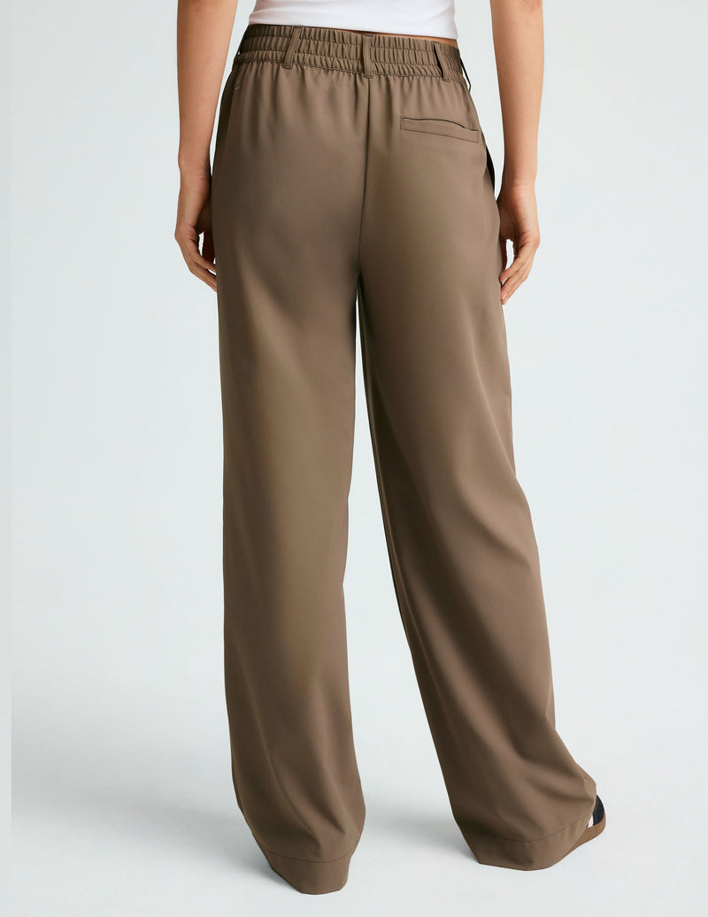 Beyond Yoga Status Wide Leg Trousers Dune