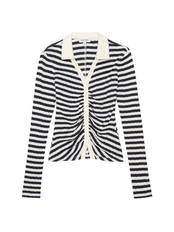 Nation Ltd Ami Henley Pointelle Stripe