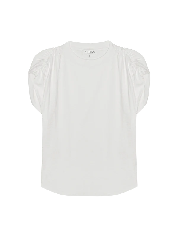 Nation Ltd Frankie Muscle Tee White
