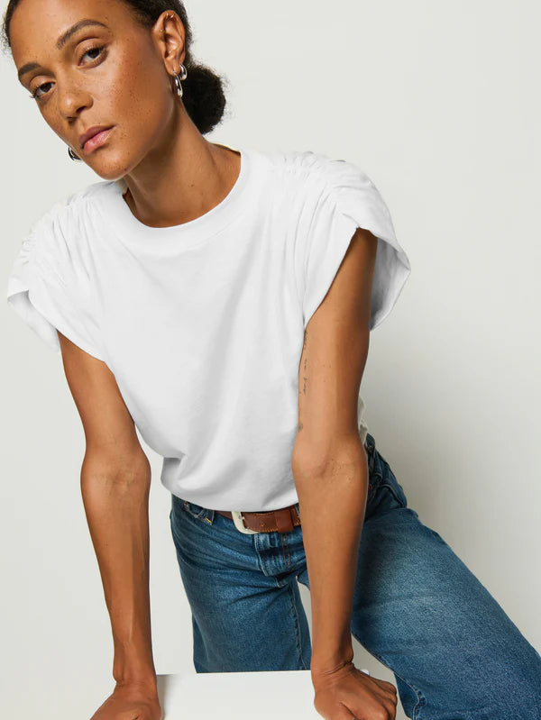 Nation Ltd Frankie Muscle Tee White