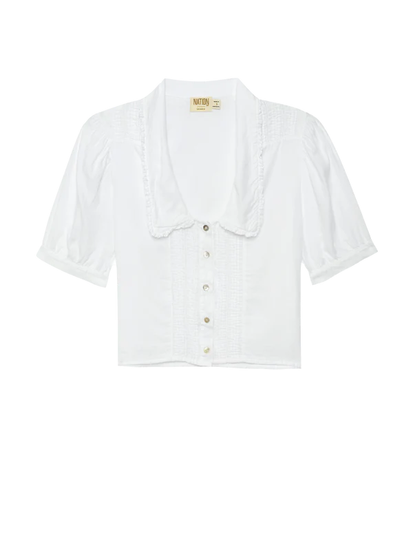 Nation Ltd Pia Pintuck Blouse White