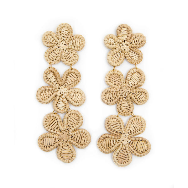 ASHA Triple Rattan Flower Earring