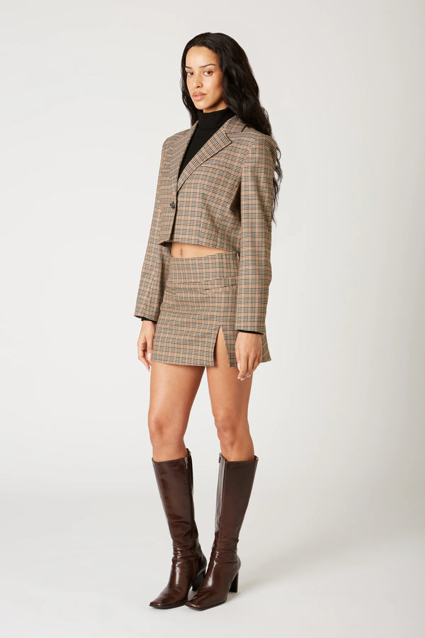 Nia Cropped Jacket Chestnut