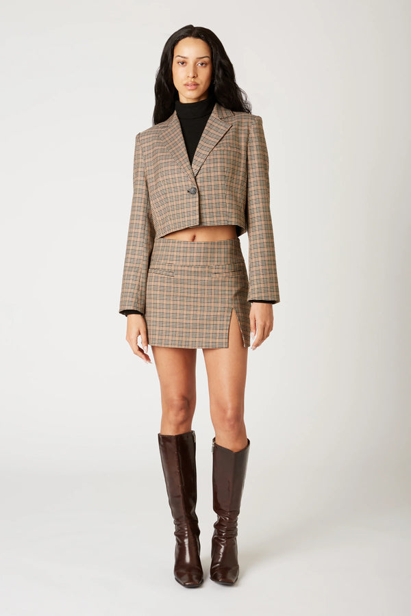 Nia Cropped Jacket Chestnut