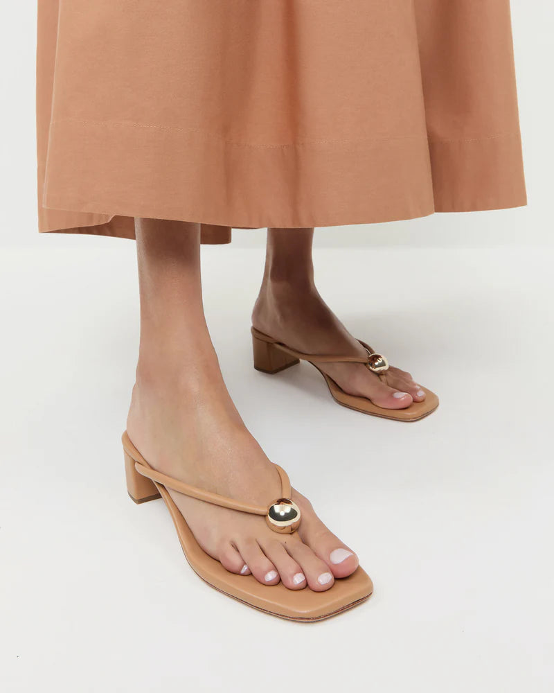 Loeffler Randall Odessa Heeled Mule W/ Hardware Dune