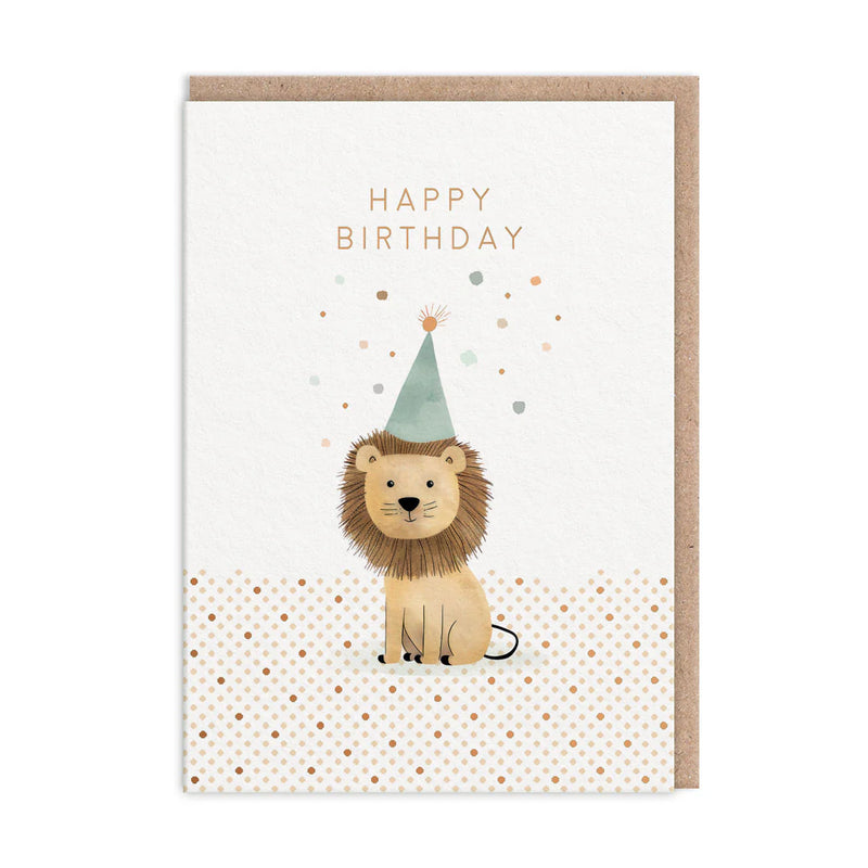 Ohh Deer Lion Happy Birthday Card