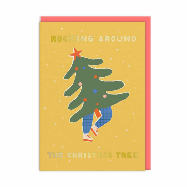 Ohh Deer Rocking Around The Christmas Tree Card