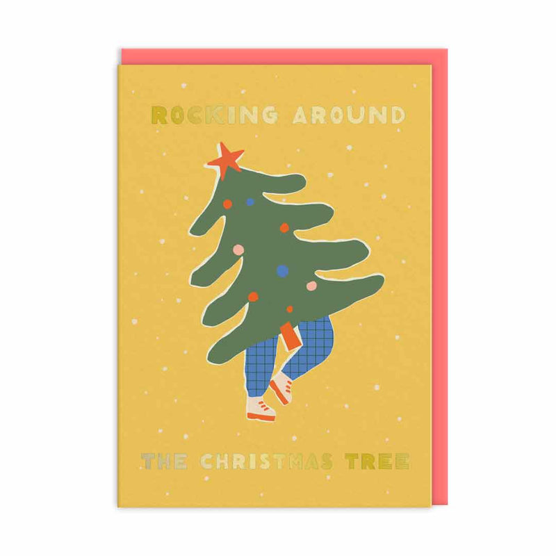 Ohh Deer Rocking Around The Christmas Tree Card