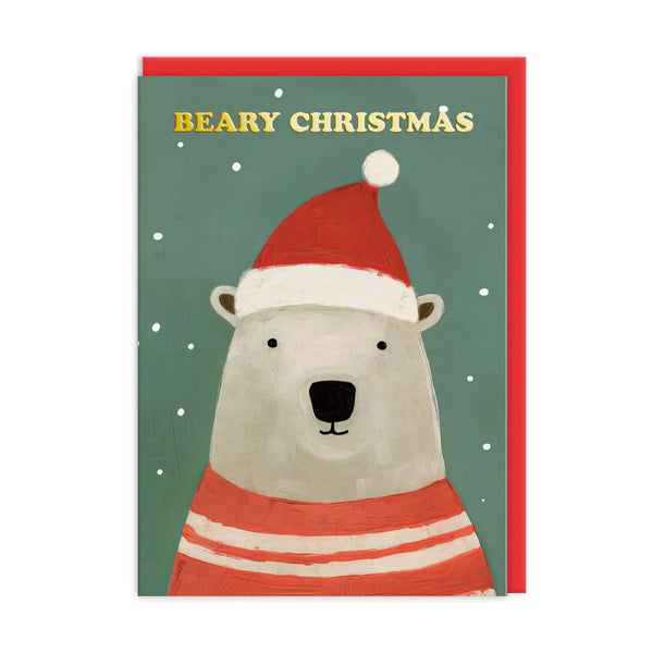Ohh Deer Festive Polar Bear Greeting Card
