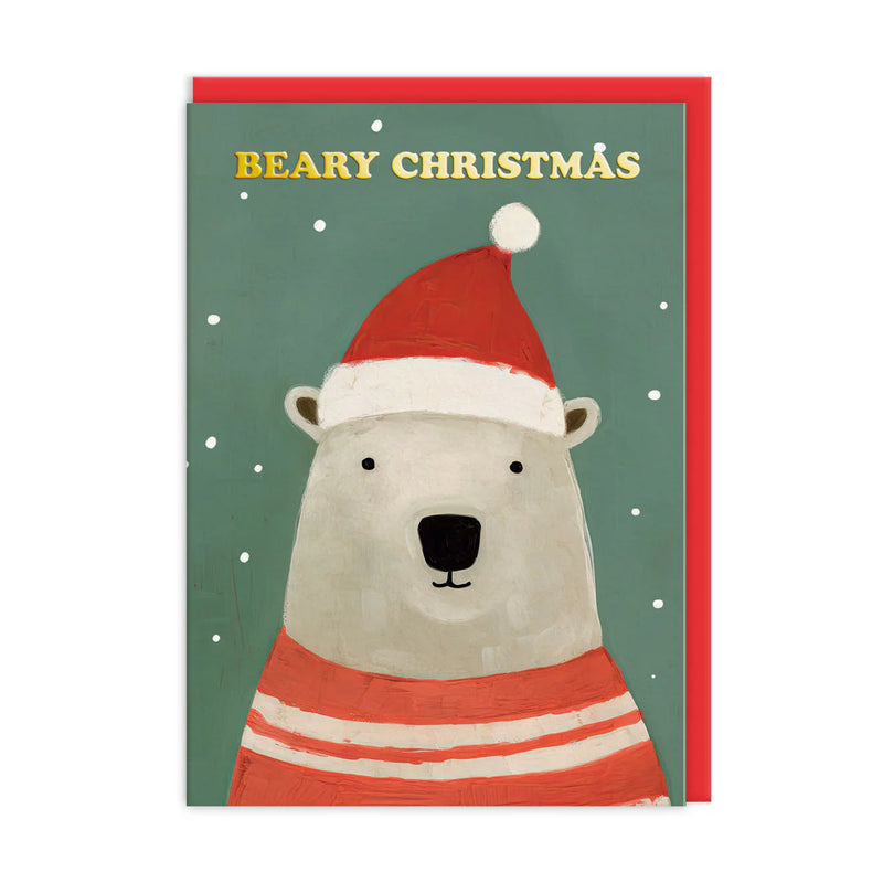 Ohh Deer Festive Polar Bear Greeting Card