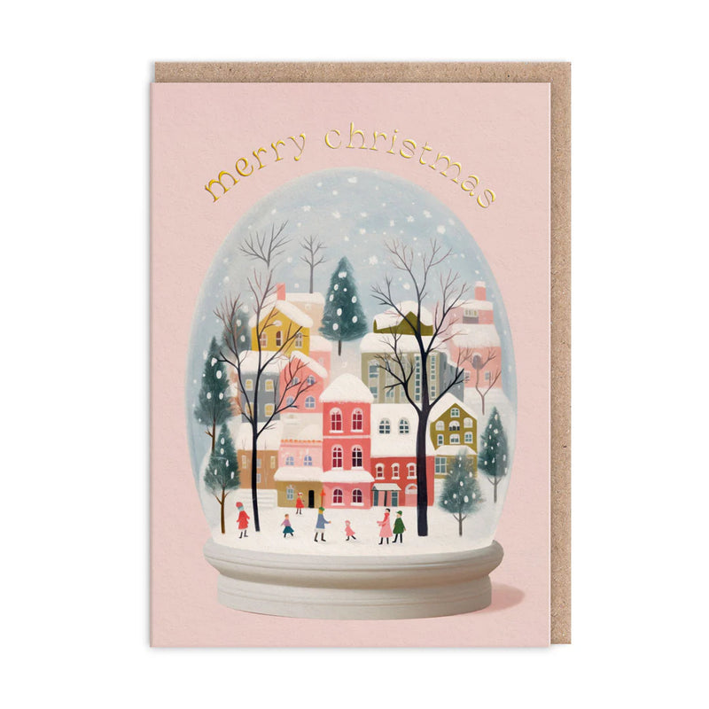 Ohh Deer Merry Christmas Snowglobe Greeting Card
