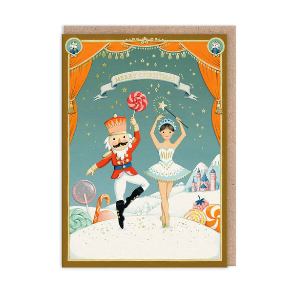 Ohh Deer Nutcracker Theme Christmas Card