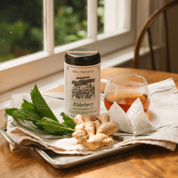 Oliver Pluff + Co Elderberry - 20 Teabags in Signature Tea Tin