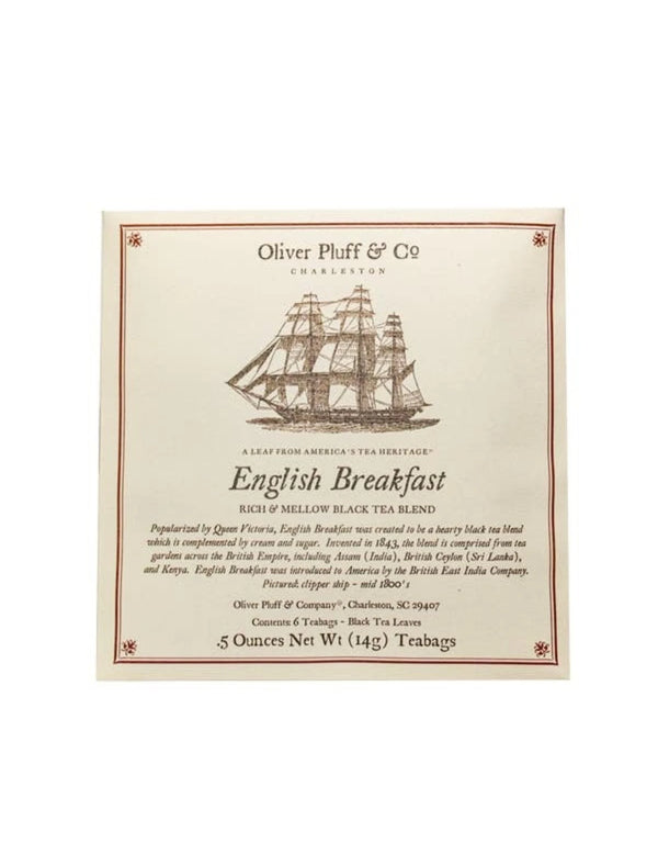 Oliver Pluff + Co English Breakfast Pkg - 6 Teabags