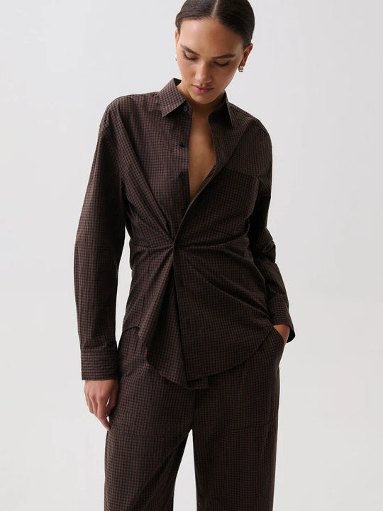 Pistola Mila Button Down Wrap Top - Hot Toddy