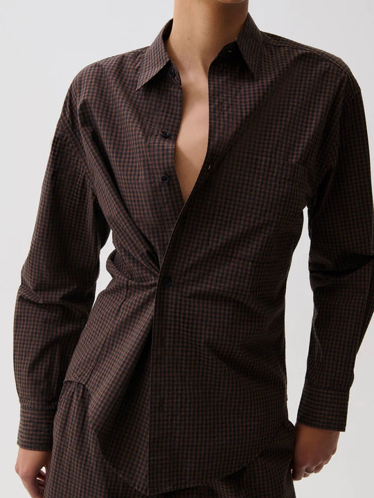 Pistola Mila Button Down Wrap Top - Hot Toddy