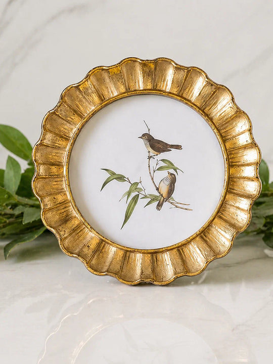 PD Home + Garden 4 X 4 Rd. Gold Photo Frame