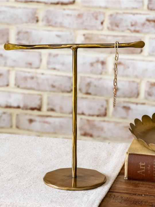 PD Home + Garden Antique Brass Jewellery Stand