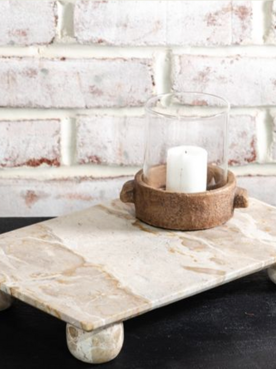 PD Home + Garden Beige Marble Riser