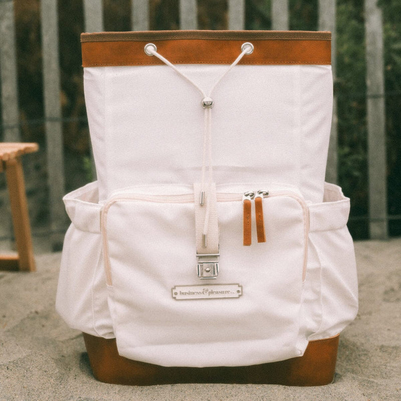 Business & Pleasure Backpack Cooler - Riviera White