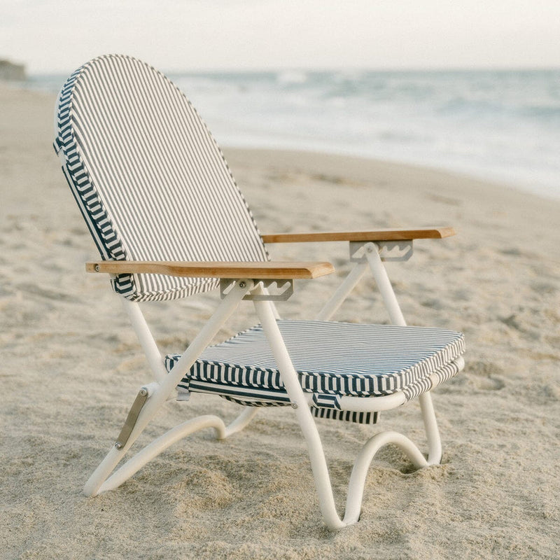 Business & Pleasure Pam Chair - Laurens Navy Stripe