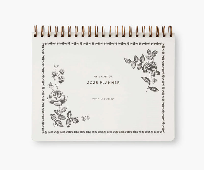 Rifle Paper Co. 2025 English Rose 12-Month Top Spiral Planner