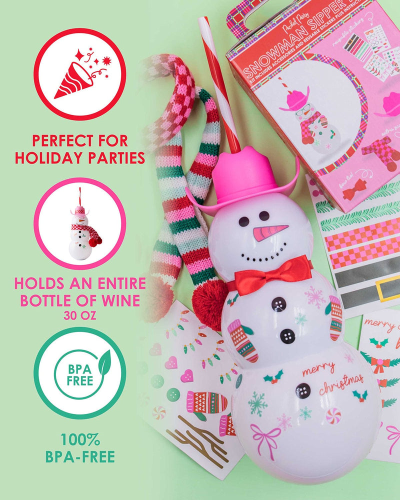 Packed Party Snowman Sipper Accessory Bundle