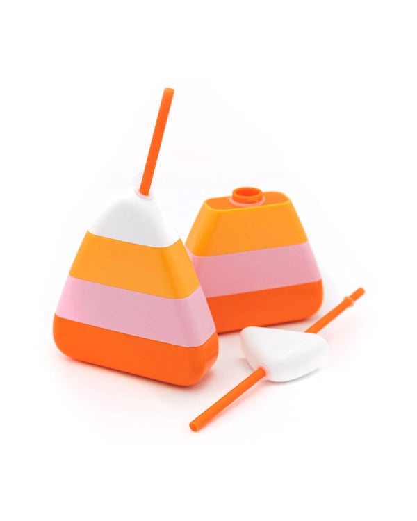 Packed Party Candy Corn Sipper With Straw