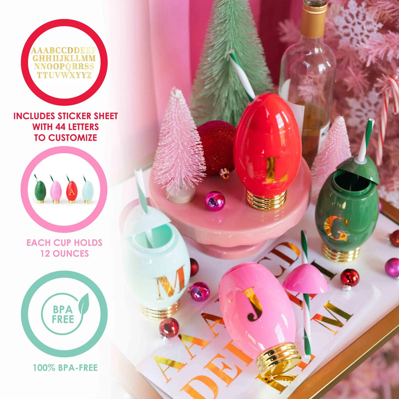 Packed Party Extra Bright Mini Light Sippers Set of 4