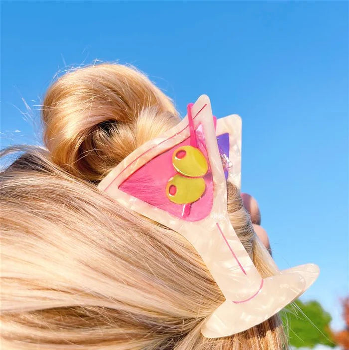 Packed Party Say Cheers Martini Hair Claw Clip