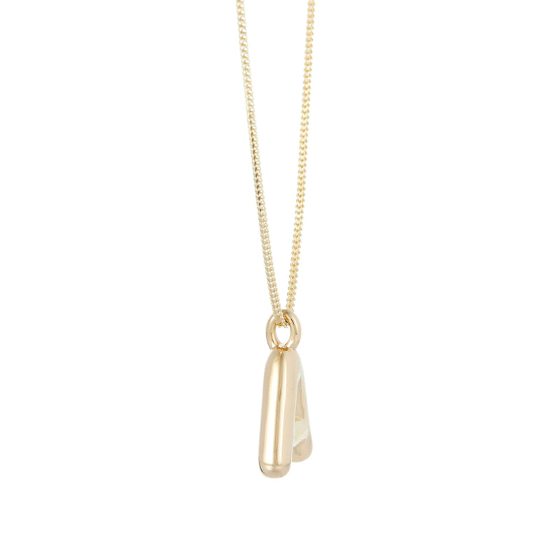 Personalize It Ariel Gordon Jewelry Helium Initial Pendant With 1Mm Singapore Foxtail Chain 20"