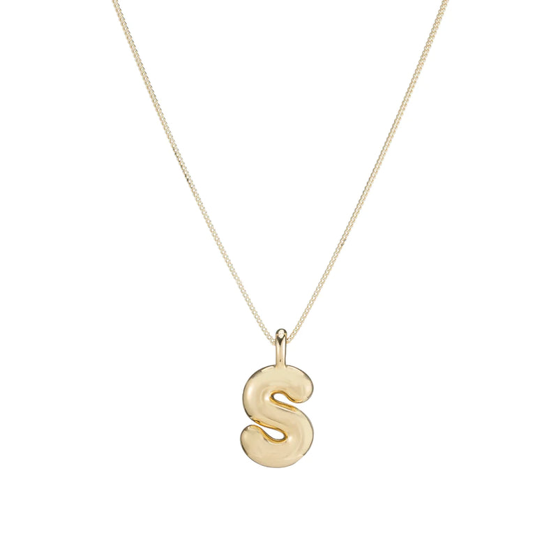 Personalize It Ariel Gordon Jewelry Helium Initial Pendant With 1Mm Singapore Foxtail Chain 20"