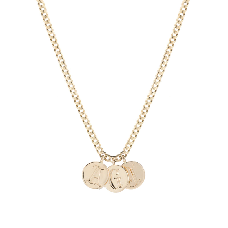 Personalize It Ariel Gordon Jewelry Medallion Signet Necklace (Up To 6 Letters On Each Disc)