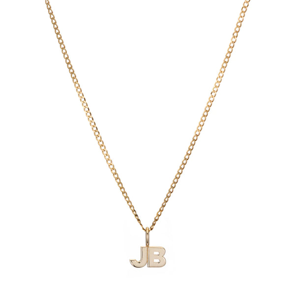 Personalize It Ariel Gordon Jewelry Moniker Initial Charm With 1.7Mm Cuban Chain 16"