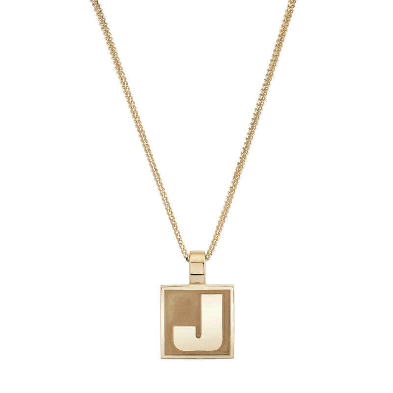 Personalize It Ariel Gordon Jewelry Varsity Initial Pendant With 1Mm Singapore Foxtail Chain 20"