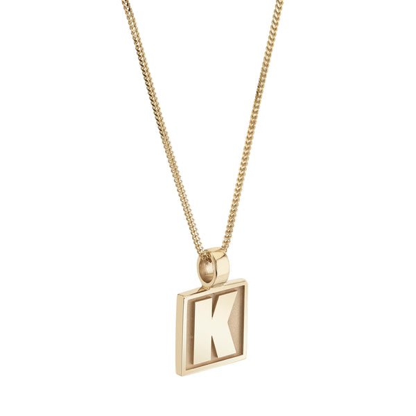 Personalize It Ariel Gordon Jewelry Varsity Initial Pendant With 1Mm Singapore Foxtail Chain 20"
