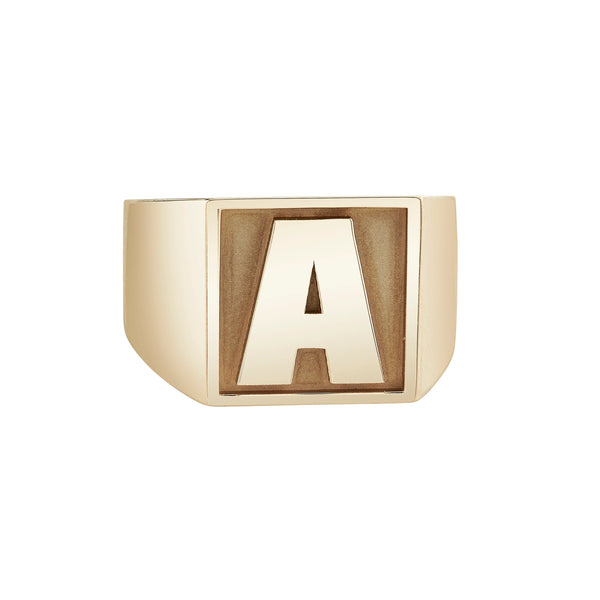 Personalize It Ariel Gordon Jewelry Varsity Initial Ring