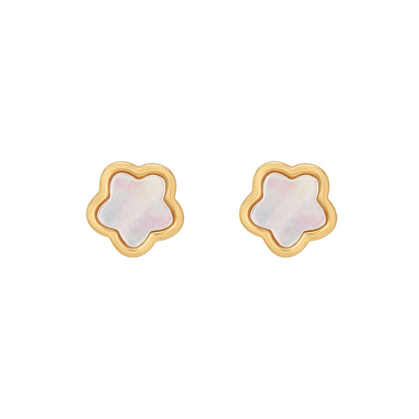 ASHA Petite Lilia Stud W/ 8Mm Mother Of Pearl