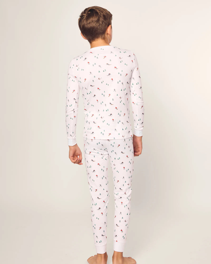 Petite Plume Kid's Pima Snug Fit Pajama Set in Apres Ski