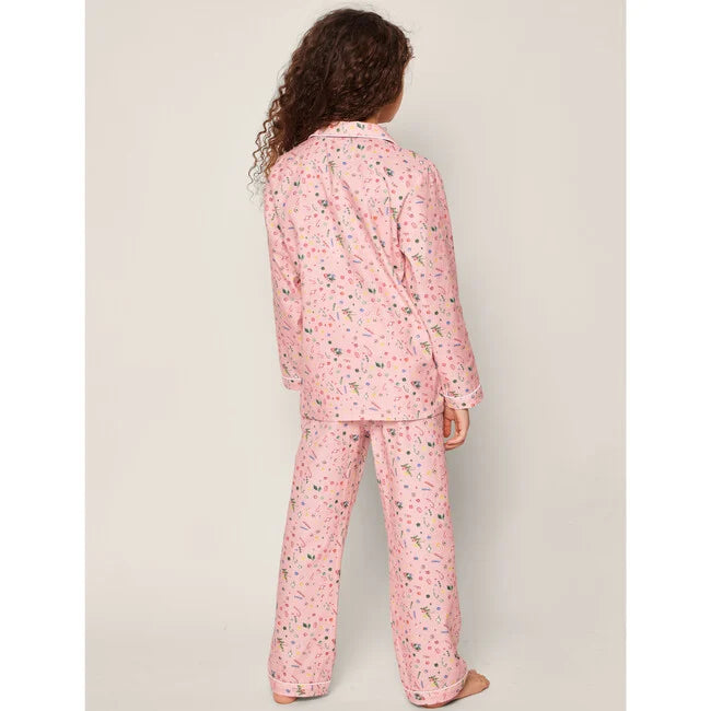 Petite Plume Kid's Twill Pajama Set in Vintage Sweets